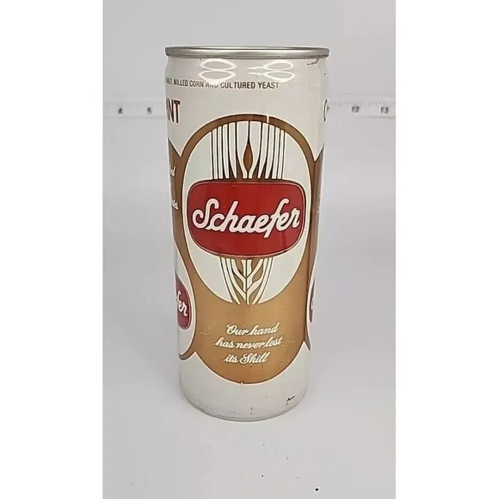 Schaefer Americas Oldest Lager Beer One Pint  Premium Pull Tab Beer Can‎
